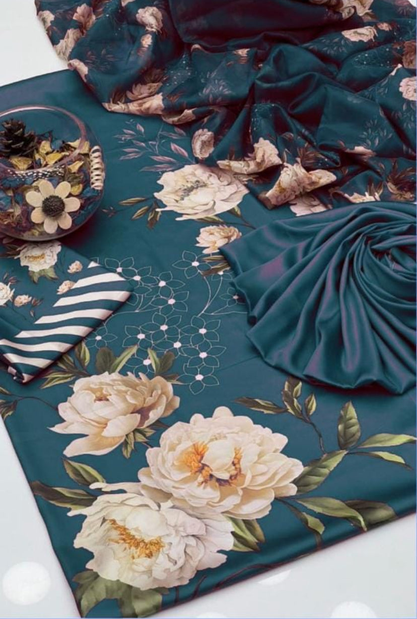 DIGITAL PRINT SHALMOZE SILK 3 PCS