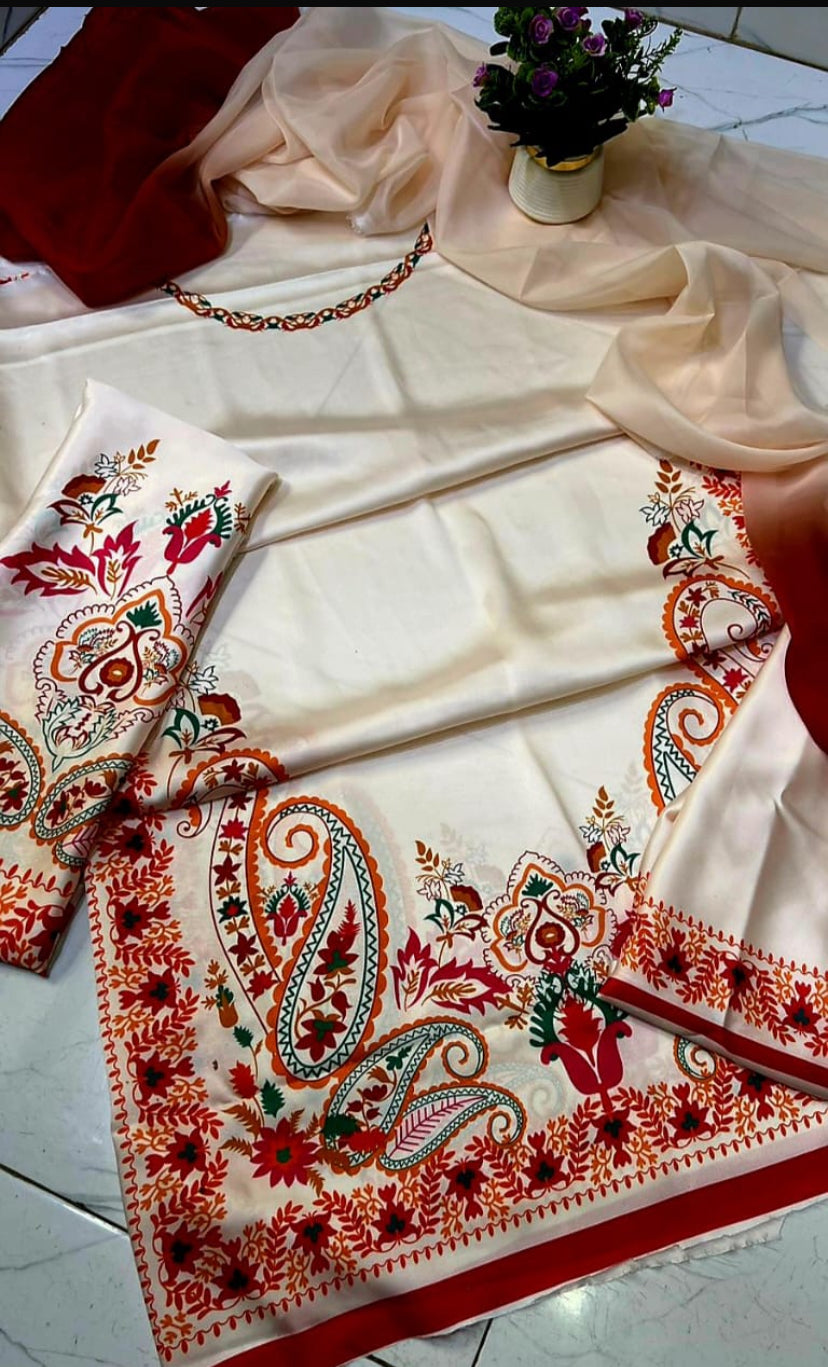 DIGITAL PRINT SHALMOZE SILK 3 PCS