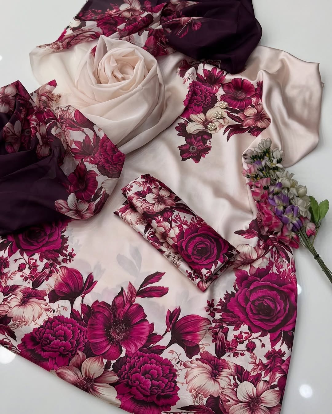 DIGITAL PRINT SHALMOZE SILK 3 PCS