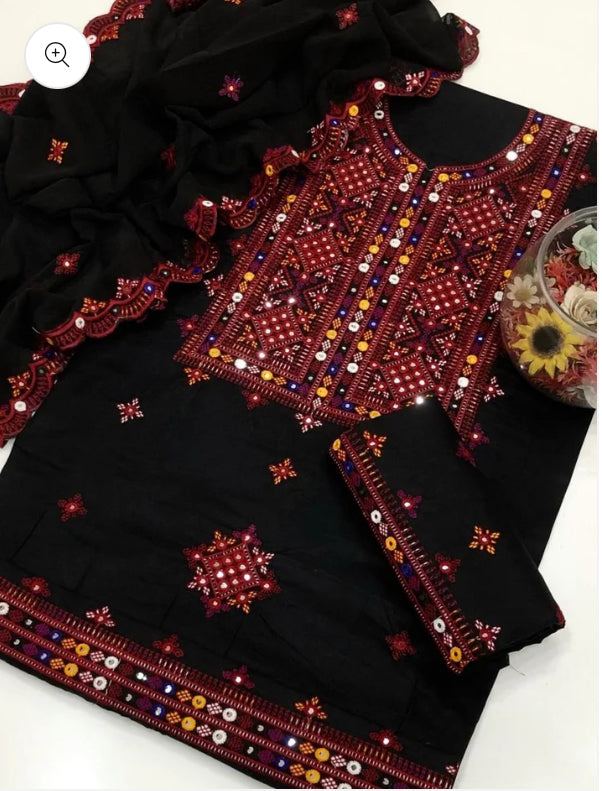 BALOCHI GALA DAMUN PURE LAWN 3 pec