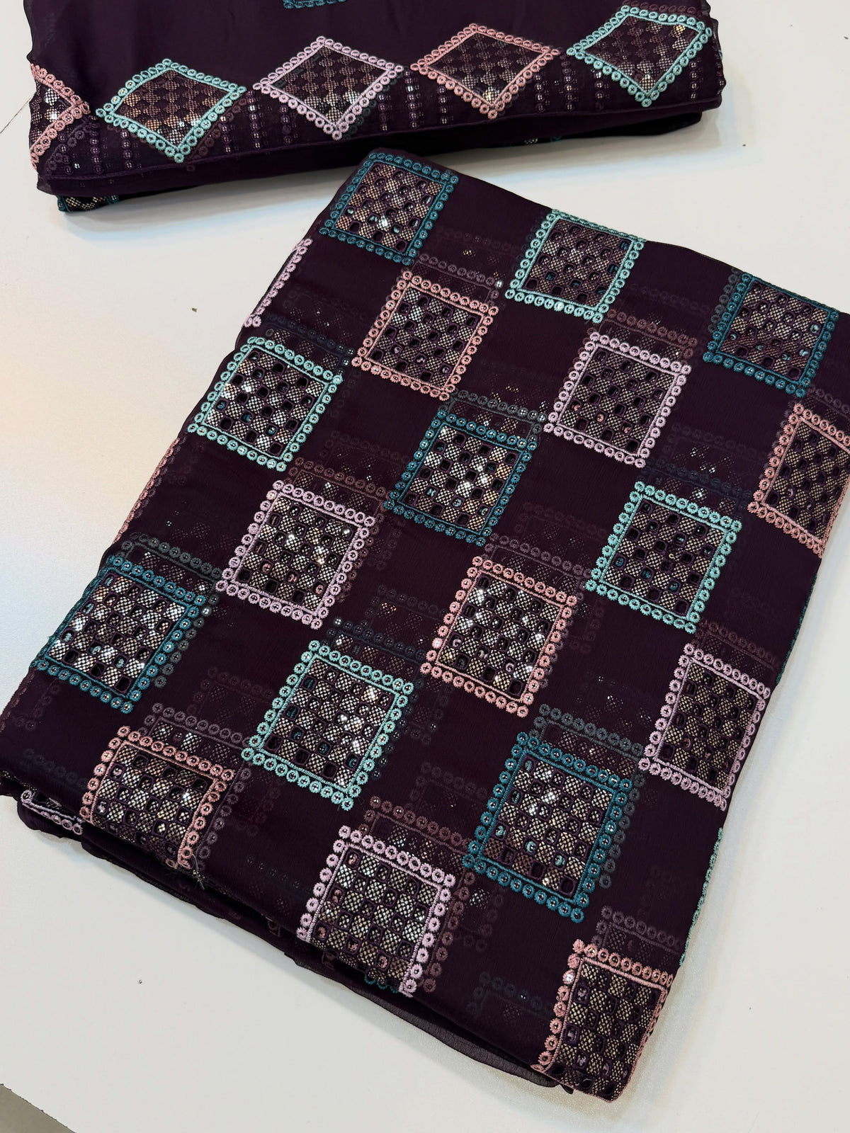 CHIFFON BOX MULTI (3pec) [purple ]