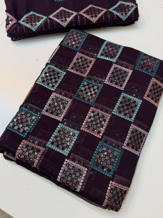 CHIFFON BOX MULTI (3pec) [purple ]