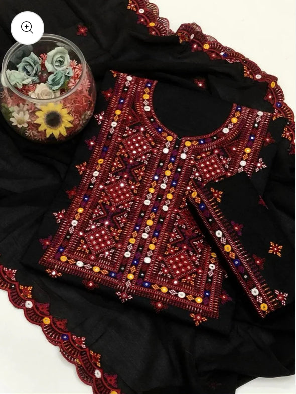 BALOCHI GALA DAMUN PURE LAWN 3 pec
