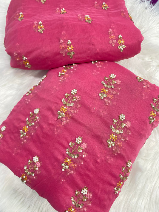 FLOWER PULLS BUNCH CHIFFON [ pink ] 3 pec