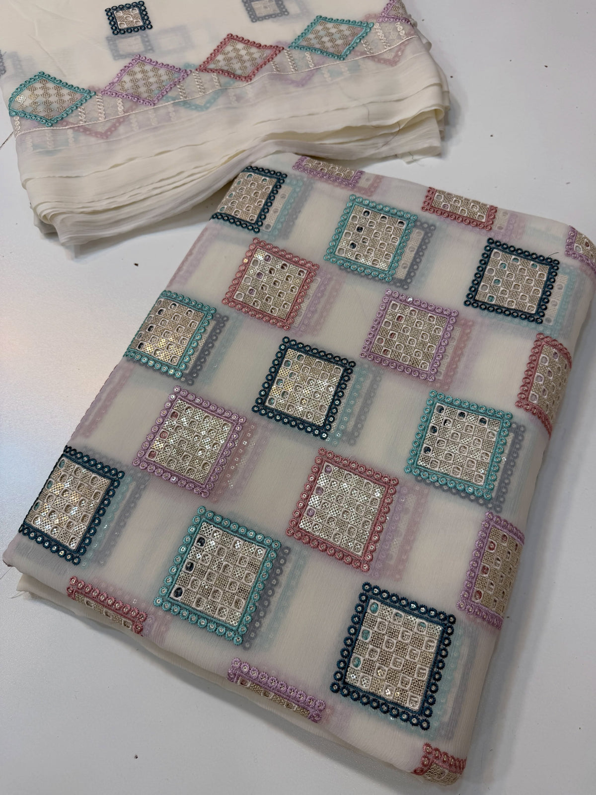 CHIFFON BOX MULTI (3pec) [ offwhite ]