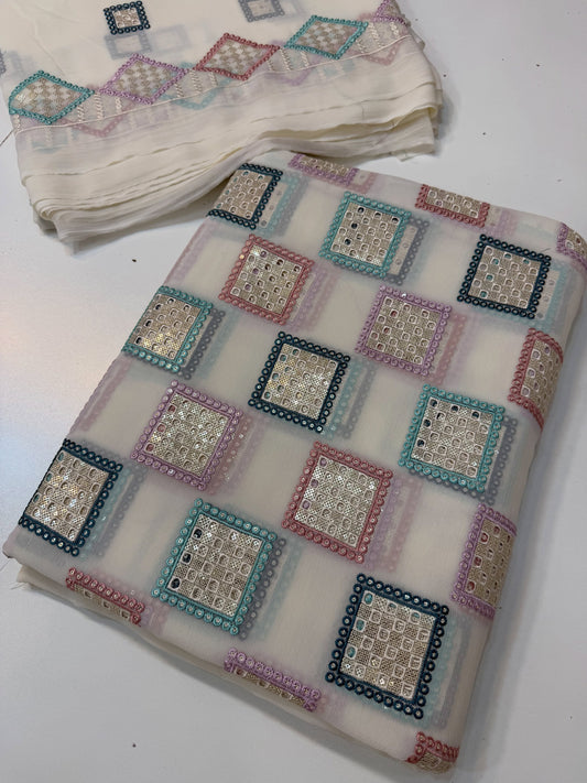 CHIFFON BOX MULTI (3pec) [ offwhite ]