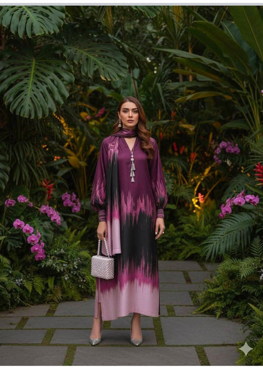 DIGITAL PRINT SHALMOZE SILK 3 PCS