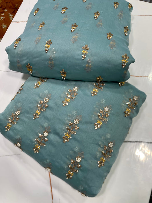 FLOWER PULLS BUNCH CHIFFON [ mint green ] 3 pec