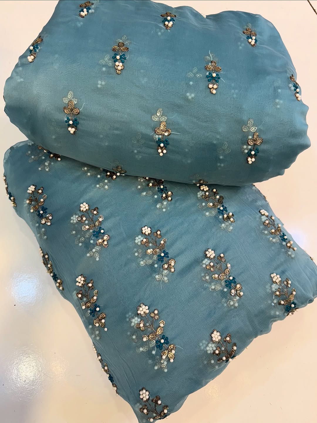FLOWER PULLS BUNCH CHIFFON [ mint green ] 3 pec