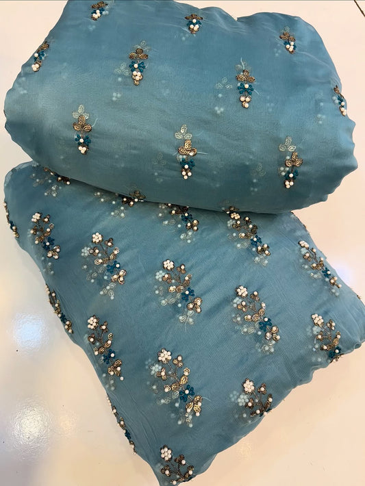 FLOWER PULLS BUNCH CHIFFON [ mint green ] 3 pec
