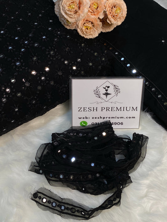 Z-P 128 HEAVY EMBROIDERY (BLACK)