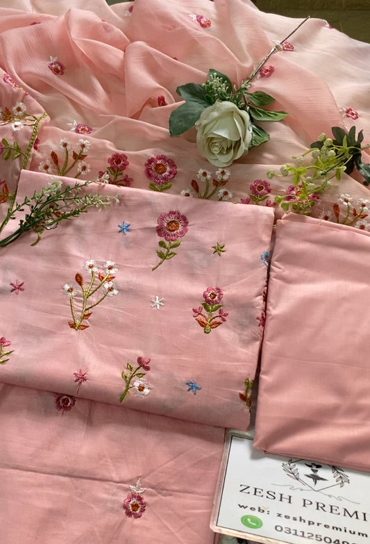 3D flower LAWN 3 pec ( T pink )