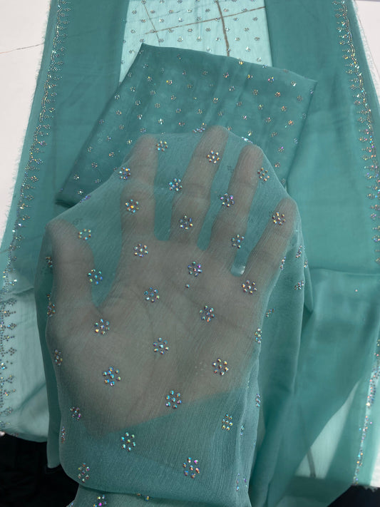 TUKISH STONE MULTI chiffon ( 3pec ) MINT
