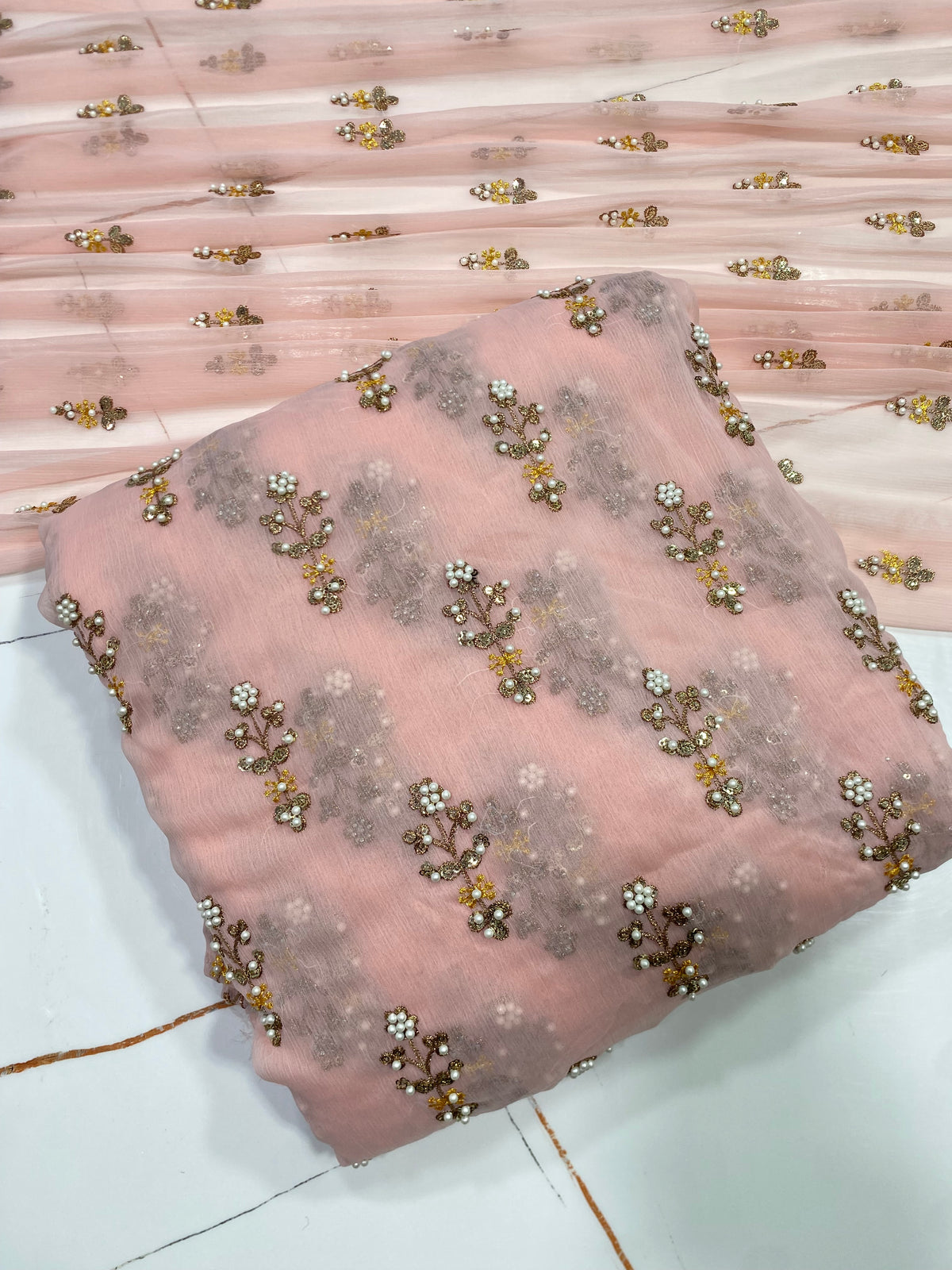 FLOWER PULLS BUNCH CHIFFON [t pink  ] 3 pec