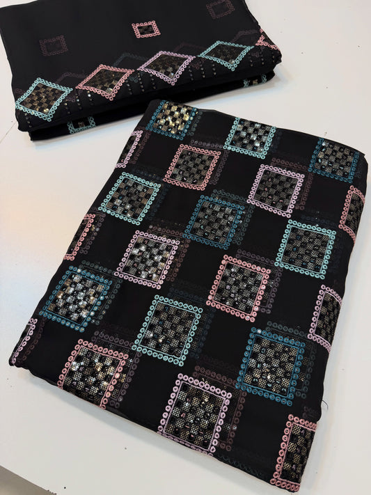 CHIFFON BOX MULTI (3pec) [ black ]