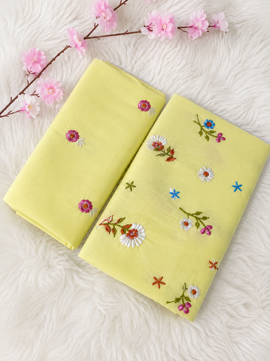 PURE LAWN Unstich 2pcs EMB (LEMON)