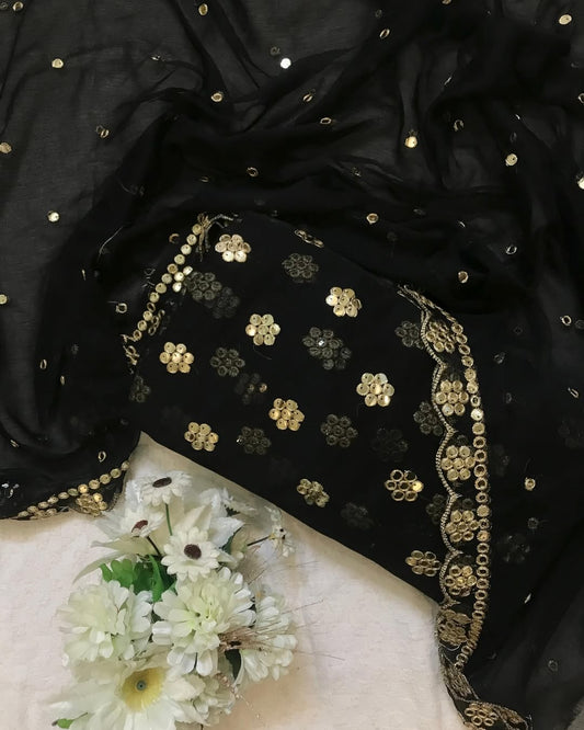 Sunflower 3PEC CHIFFON ( black )
