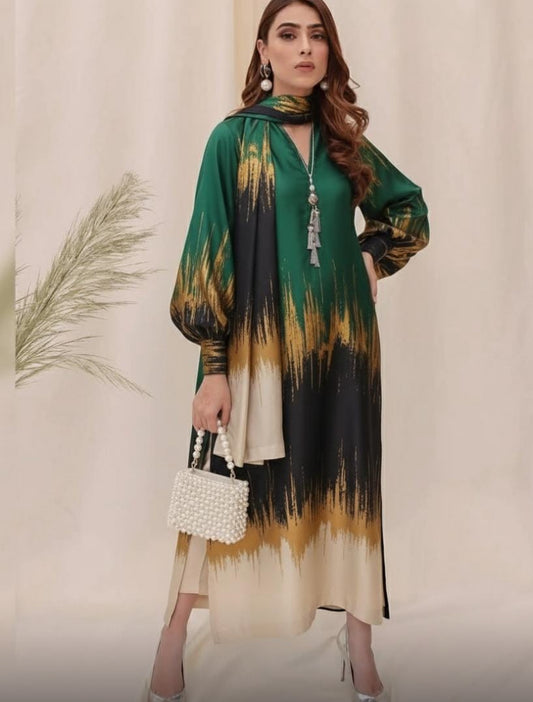 DIGITAL PRINT SHALMOZE SILK 3 PCS