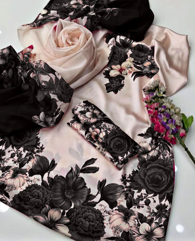 DIGITAL PRINT SHALMOZE SILK 3 PCS