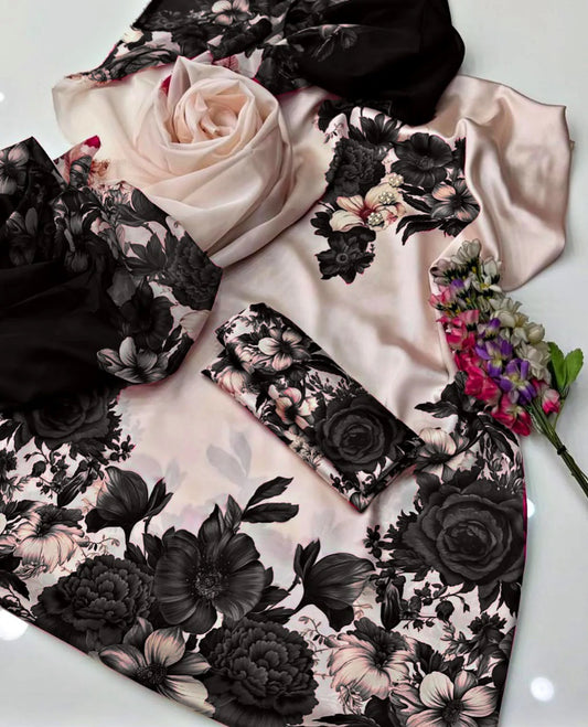 DIGITAL PRINT SHALMOZE SILK 3 PCS