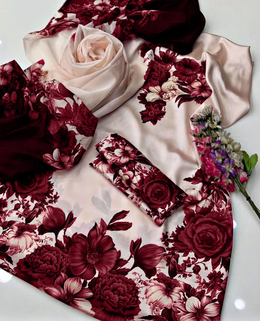 DIGITAL PRINT SHALMOZE SILK 3 PCS