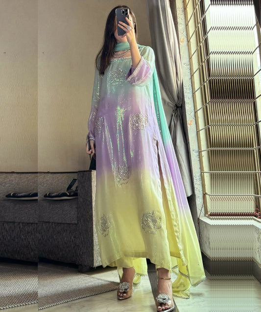 DIGITAL PRINT SHALMOZE SILK 3 PCS