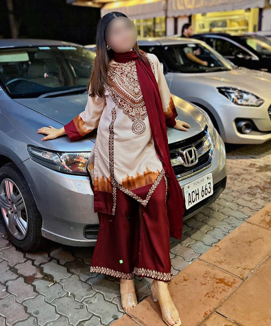 DIGITAL PRINT SHALMOZE SILK 3 PCS