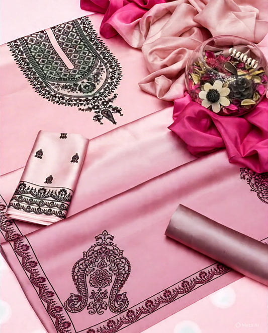 DIGITAL PRINT SHALMOZE SILK 3 PCS