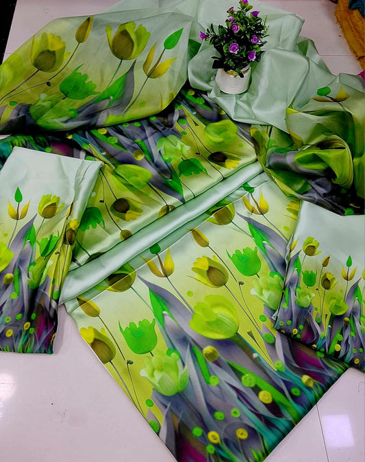 DIGITAL PRINT SHALMOZE SILK 3 PCS