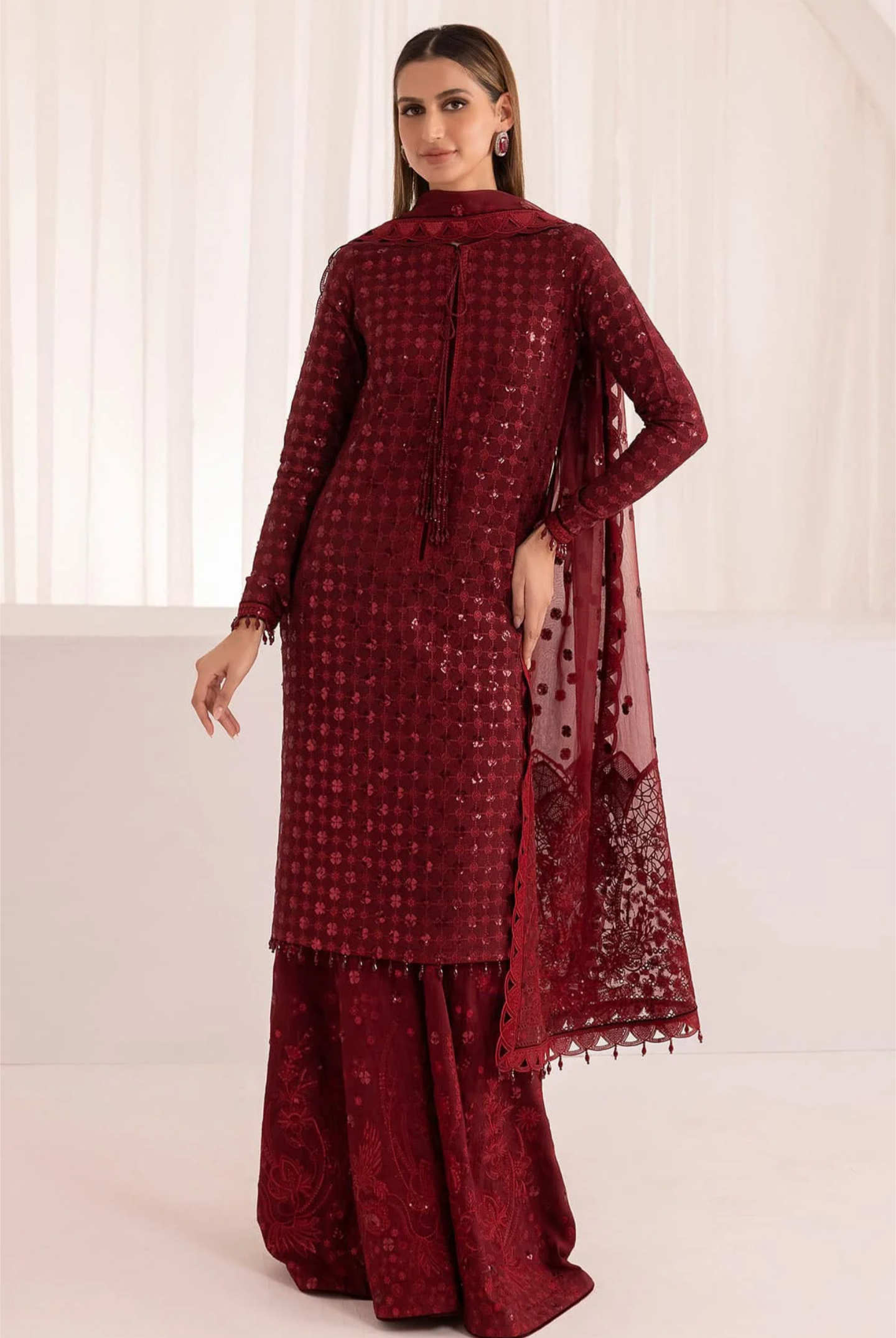 Baroque Maroon Formal Collection - Replica