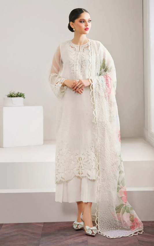 Baroque White Formal Organza Collection - Replica