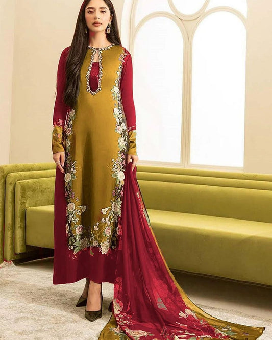 DIGITAL PRINT SHALMOZE SILK 3 PCS