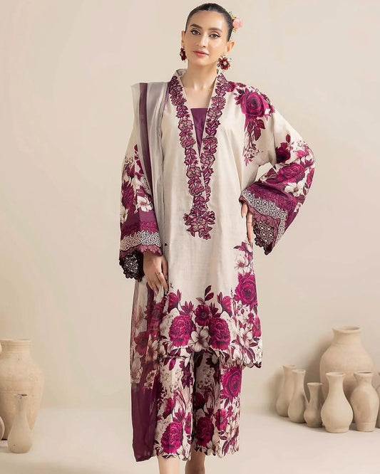 DIGITAL PRINT SHALMOZE SILK 3 PCS