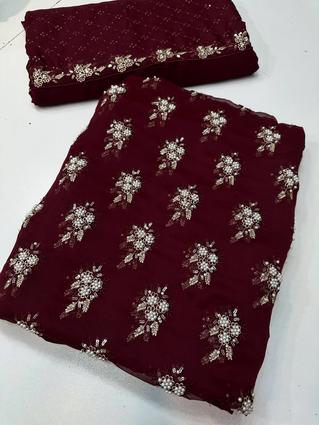 CHIFFON PULLS BUNCH [ MEHROON ]